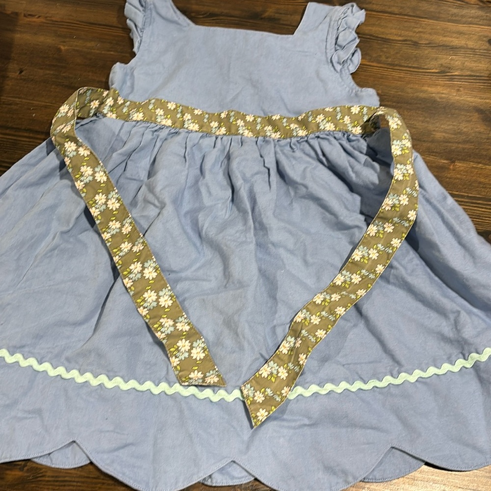 Matilda, Jane dress size 6 blue with flower tie
